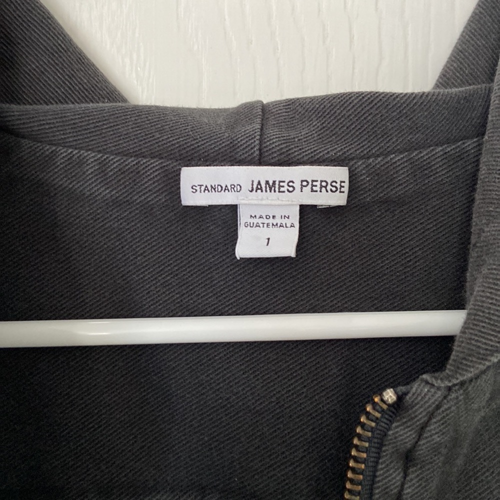 James Perse black twill cotton lightweight parka jacket - Picture 5 of 6